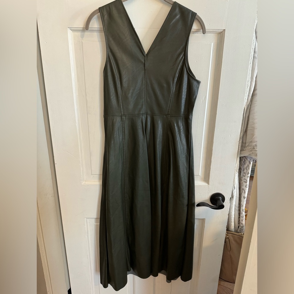 Faux leather dress